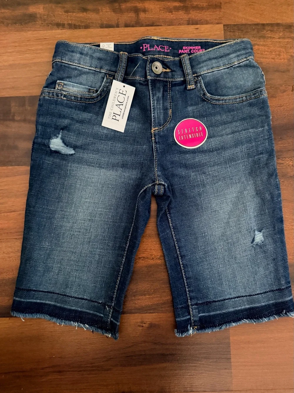 NWT The Children’s Place Girls Denim Skimmer Bermuda Shorts 6X/7 Zoe Wash